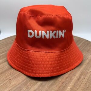 Summer 2025  Dunkin Donuts Reversible Bucket Hat Orange / Pink logo